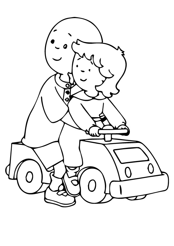 Plansa de colorat cu Caillou 67 64